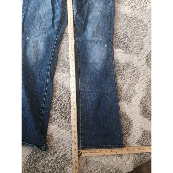 American Eagle Womens Kick Boot Stretch Bootcut Jeans Dark Wash Blue 10 - Picture 2 of 8